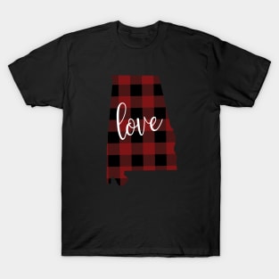 Alabama Love Buffalo Plaid Tshirt T-Shirt